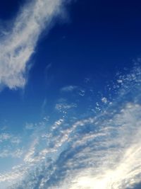 Low angle view of clouds in sky