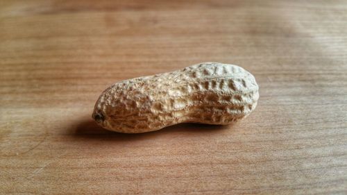 Close-up of peanut on table