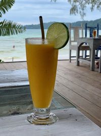 Close-up of drink on table