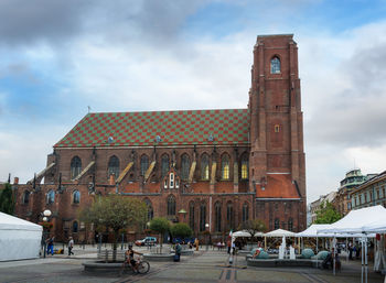 Low angle view of building against sky