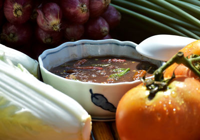 Close-up of fruits in bowl