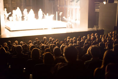 Rear view of audience at concert