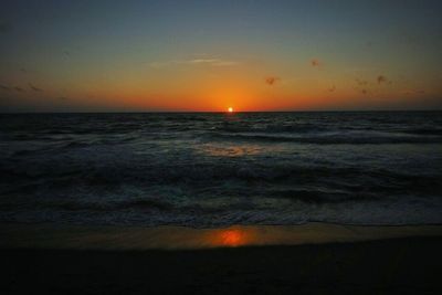 View of sea at sunset