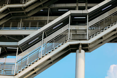 Low angle view of modern building against sky