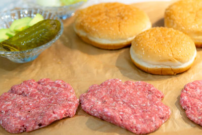 Close-up of food on table