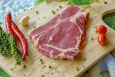 Vegetables on cutting board