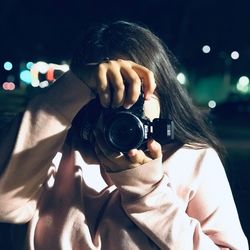 Portrait of man photographing