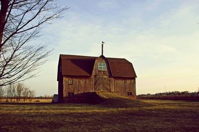 Built structure on field