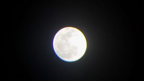 Low angle view of moon in sky