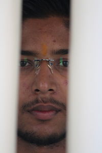 Close-up portrait of young man
