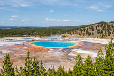 Scenic view of swimming pool against sky