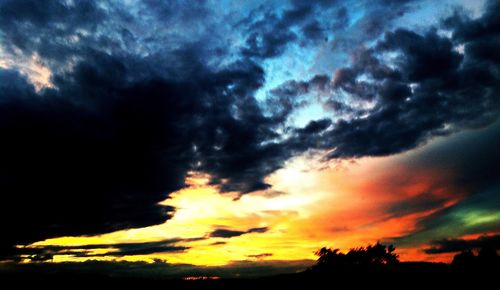 Low angle view of dramatic sky