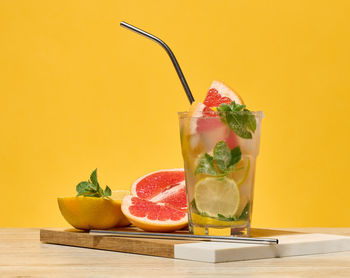 Close-up of drink on table