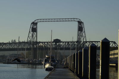 Bridge against clear sky