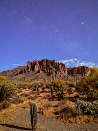 Rock formations on landscape