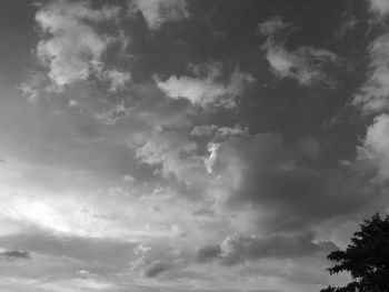 Low angle view of cloudy sky