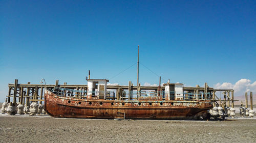 Ship of the dream in a dead lake