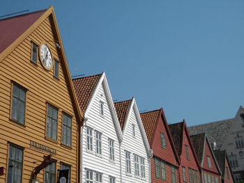 Low angle view of building against clear sky