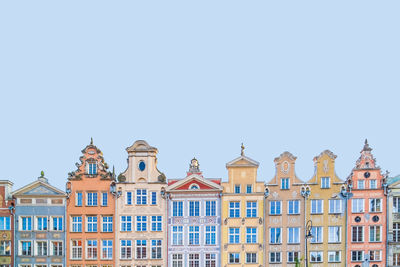 Colourful facades in gdansk