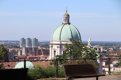 View of cathedral and buildings against sky