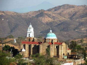 View of church against mountain range