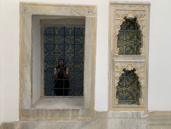 Window on wall of building