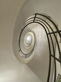 Low angle view of spiral staircase