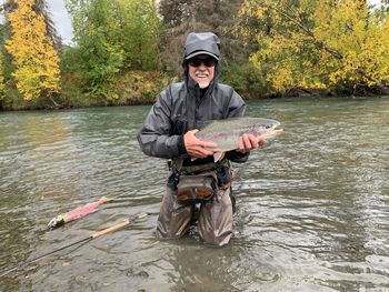  alaska trout fishing fly fishing cooper river russian river nature beauty  rainbow scenery 