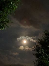 Low angle view of moon at night