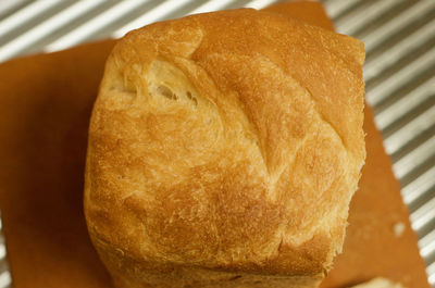 High angle view of bread on table