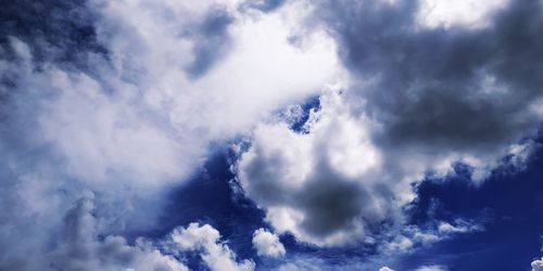 Low angle view of clouds in sky