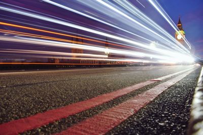 Long exposure in london tells life is on in london regardless of the night.