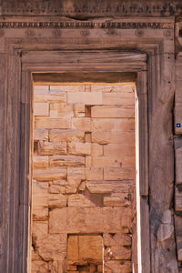 Closed door of old building