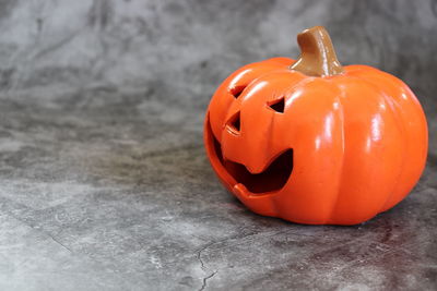 Close-up of pumpkin on table