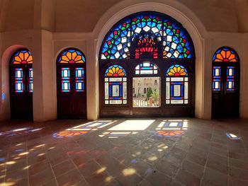 Interior of illuminated building