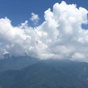 Low angle view of mountain against sky