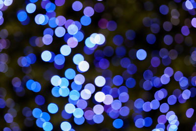 Defocused image of illuminated lights