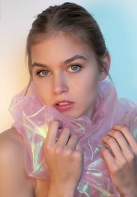 Close-up portrait of a young woman