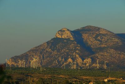 Scenic view of landscape against clear sky