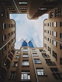 Low angle view of buildings against sky