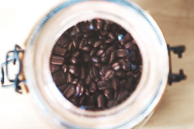 Close-up of coffee in plate