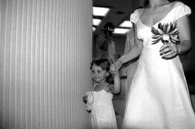 Mother with daughter on wedding