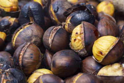 Close up of roasted chestnuts