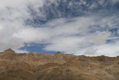 Scenic view of arid landscape against sky