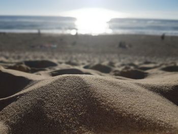 Close-up of sandy beach