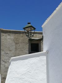 Low angle view of built structure against clear sky