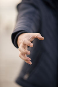 Close-up of human hand