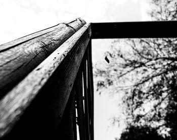 Low angle view of bridge against sky