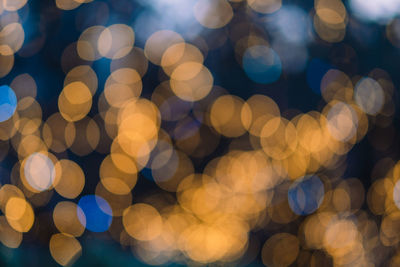 Defocused image of illuminated lights