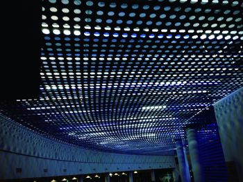 Low angle view of illuminated ceiling